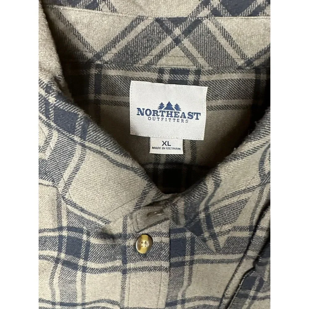 Northeast Outfitters Tartan Flannel Long Sleeve‎ Button Shirt Mens Size XL